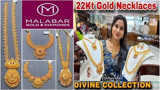 Malabar Latest Gold Necklace Designs amp Price Malabar Divine Collection Light Weight Gold Necklaces [upl. by Sokcin]