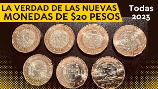 La verdad de todas las nuevas monedas de 20 pesos al 2023 precio numismatica monedasdemexico [upl. by Livvy]