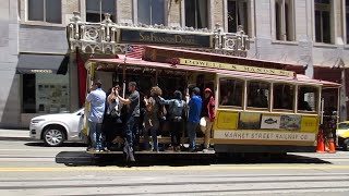 PowellMason Cable Car 15  Powell St amp Sutter St San Francisco California [upl. by Boice]