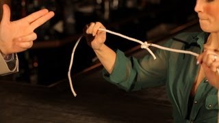 How to Make a Knot Pop Off a Rope  Table Magic Tricks [upl. by Noteloc]