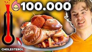 100000 CALORIEËN IN 1 MAALTIJD Hartaanval Delicatesse [upl. by Yddeg]