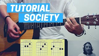 TUTORIAL como TOCAR society EDDIE VEDDER cover y ACORDES para GUITARRA [upl. by Amluz]