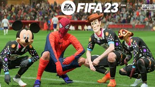 😱😍 FIFA 23 ⚽Hombrearaña Mickey Mouse Woody Toy Story y Timón  EQUIPO DISNEY VS INGLATERRA [upl. by Kevyn]