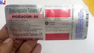 Rozucor 20mg Tablet  Rosuvastatin 20mg tablet  Rozucor 20mg tablet uses side effects Review Hindi [upl. by Grubb]