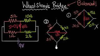 Wheatstone bridge amp its logic  Electric current  Physics  Khan Academy [upl. by Halbert]