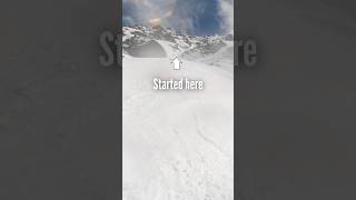 Longest Crash Yet ski skiing couloir crash chandolin switzerland [upl. by Harts]