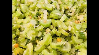 Celery stir fry recipe celery recipe in Indian style stir fry vegetables stir fried celery [upl. by Hailat483]