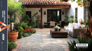 Stunning Courtyard Ideas for Mediterranean Small Home Design [upl. by Nich]