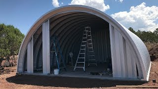 Quonset Hut End Walls Insulation and Framing [upl. by Madeline]