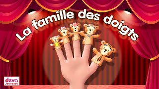 La famille des doigts Animation et paroles  ⒹⒺⓋⒶ Comptine à geste pour enfant [upl. by Ahseken358]