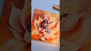 Painting Saraswati maa🙏✨️🪷acrylicpainting navratri artshorts art artist painting saraswati [upl. by Yoj]