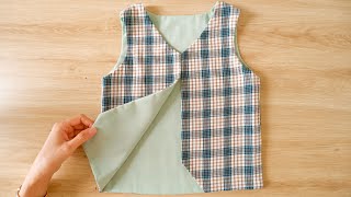 Have You Ever Seen The Way To Sew A Reversible Vest Easily Like This [upl. by Anemij]