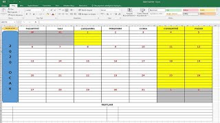 PLANLARINIZ İÇİN EXCEL 2020 TAKVİM ÜCRETSİZ  MAKRO ANLATIMLI [upl. by Roderigo196]