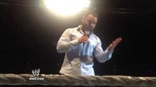 Santino Marella makes a careerrelated announcement at a WWE Live Event [upl. by Sarad487]