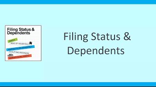 Filing Status and Dependents [upl. by Aerbas]