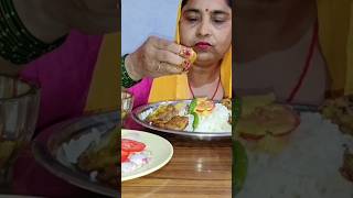 Khadi Chawal Allu Dam Salad Papad Ajj Ka Tasty Khana 😋mukbang food eatingshow indianfood [upl. by Annol]