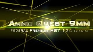 Ammo Quest 9mm Federal HST 124 grain tested in ballistic gelatin test review [upl. by Seiter397]