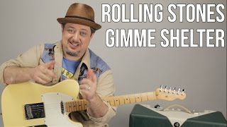 The Rolling Stones  Gimme Shelter  How to Play on Guitar  Lesson  Tutorial [upl. by Enneyehc]