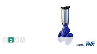 Gate valve with double acting pneumatic actuator  main features  AVK [upl. by Asserat]