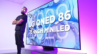 NEW LG 75inch QNED MiniLED 86 TV 2023  Unboxing amp Impressions [upl. by Allegna]