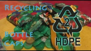 How to Recycle HDPE Bottle Lids Into Very Strong Sheet Material  Easy Method [upl. by Adiell305]