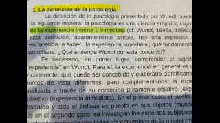 texto Araujo sobre la psicología de Wundt [upl. by Kussell45]