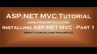 Installing aspnet mvc  Part 1 [upl. by Ulah]