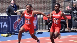 Houston Makes 3933 4x1 Look Easy In Penn Relays Heats [upl. by Orag5]