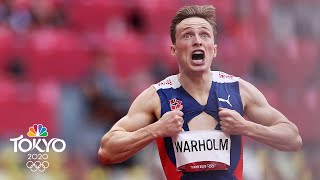 Warholm holds off Benjamin for gold WR in ALLTIME 400m hurdles final  Tokyo Olympics  NBC Sports [upl. by Nahsrad648]