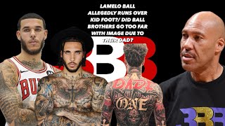 LAMELO BALL ALLEGEDLY RUNS OVER KID FOOT DID BALL BROTHERS GO TOO FAR WITH IMAGE DUE TO THEIR DAD [upl. by Acnairb]