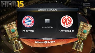 FIFA 15  FC Bayern München gegen 1FSV Mainz 05 DFB Pokal ACHTELFINALE ◄FCB 29► [upl. by Assirac]