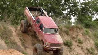 HUGE FORD DIESEL MUD TRUCK Climbs GIANT Hill [upl. by Otho]