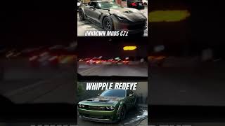 WHIPPLE REDEYE HELLCAT vs C7 ZO6 [upl. by Dovev754]