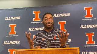 New Illini defensive backs coach Corey Parker [upl. by Enairb866]