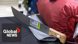 BC calls on Canadian government to restrict machete sales in bid to curb street crime [upl. by Madox]