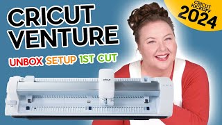 Cricut Venture for Beginners Unbox Setup amp First Cut CRICUT KICKOFF Day 1 [upl. by Whitaker999]