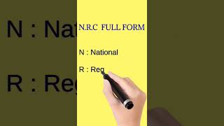 NRC full form  full form of NRC  full form [upl. by Eniarol]