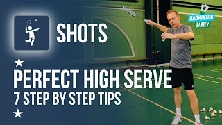 HIGH SERVE technique in badminton [upl. by Hallagan]