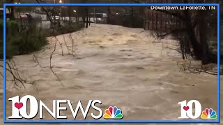 Flash flooding strikes East Tennessee [upl. by Cacilia]