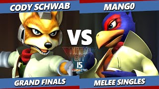 Tipped Off 15 GRAND FINALS  Mango Falco Vs Cody Schwab Fox Smash Melee  SSBM [upl. by Eilla]