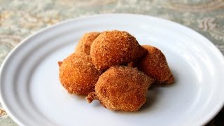 Pumpkin Zeppole Simple Italian Doughnut  How to Make Pumpkin Doughnuts [upl. by Eila]