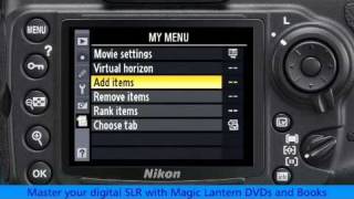 Nikon D300s Save Time with My Menu [upl. by Derry]