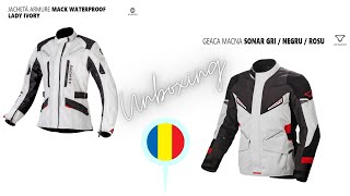 Unboxing Geaca moto ARMUREMACK WATERPROOF LADY IVORY  JACHETE MACNASONAR GRI  NEGRU  ROȘU  4K RO [upl. by Htez]