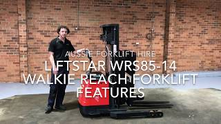 Liftstar WRS8514 Walkie Reach Forklift FEATURES  Aussie Forklift Hire [upl. by Ronile668]