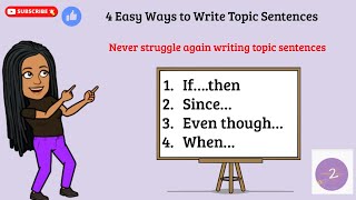 How to Write a Topic Sentence [upl. by Aenyl]