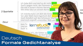 Formale Gedichtanalyse  Deutsch Nachhilfe [upl. by Cudlip]