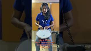 Indian endorser Neesha Mokal playing a salodrum patented paraboloidal percussion instrument [upl. by Euqilegna]