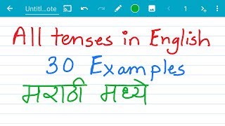 All 12 tenses in English with examples in Marathi मराठी [upl. by Aloise457]