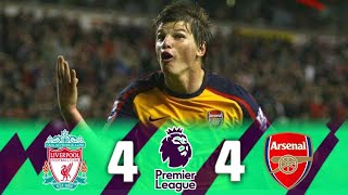 Liverpool vs Arsenal 44 Highlights amp Goals  Andrey Arshavin Scored Four Goals At Anfield 200809 [upl. by Assenaj]