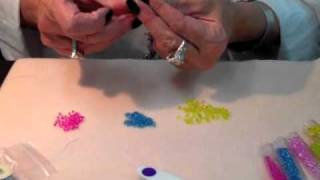 How to create a spiral weave beaded necklace Part 1 [upl. by Araet]